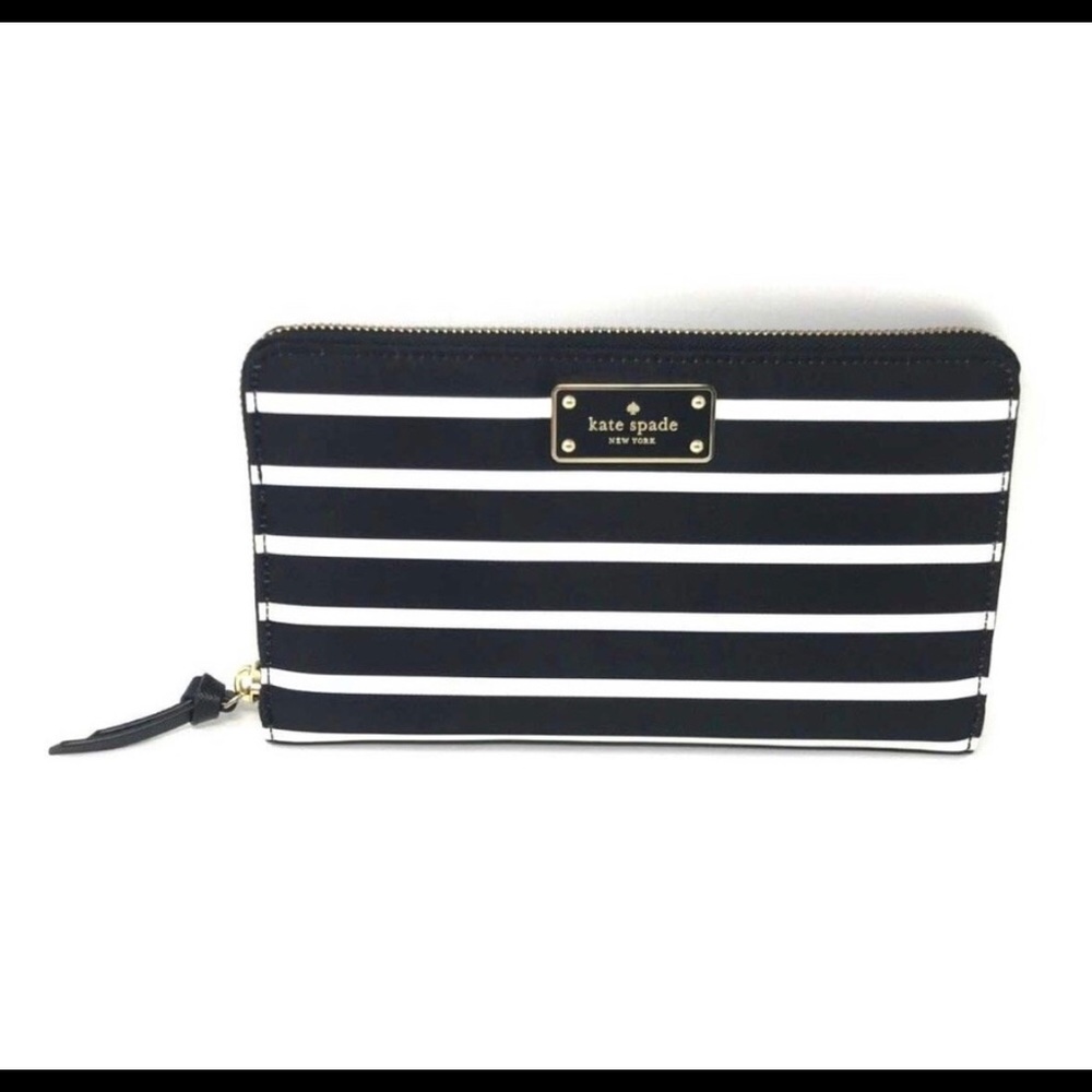 Kate Spade Kaden Wilson Stripe Zip Wallet